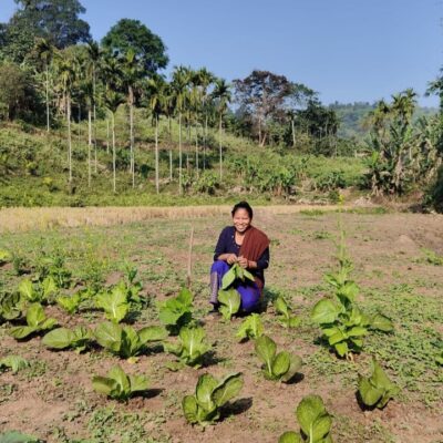 Woman in field